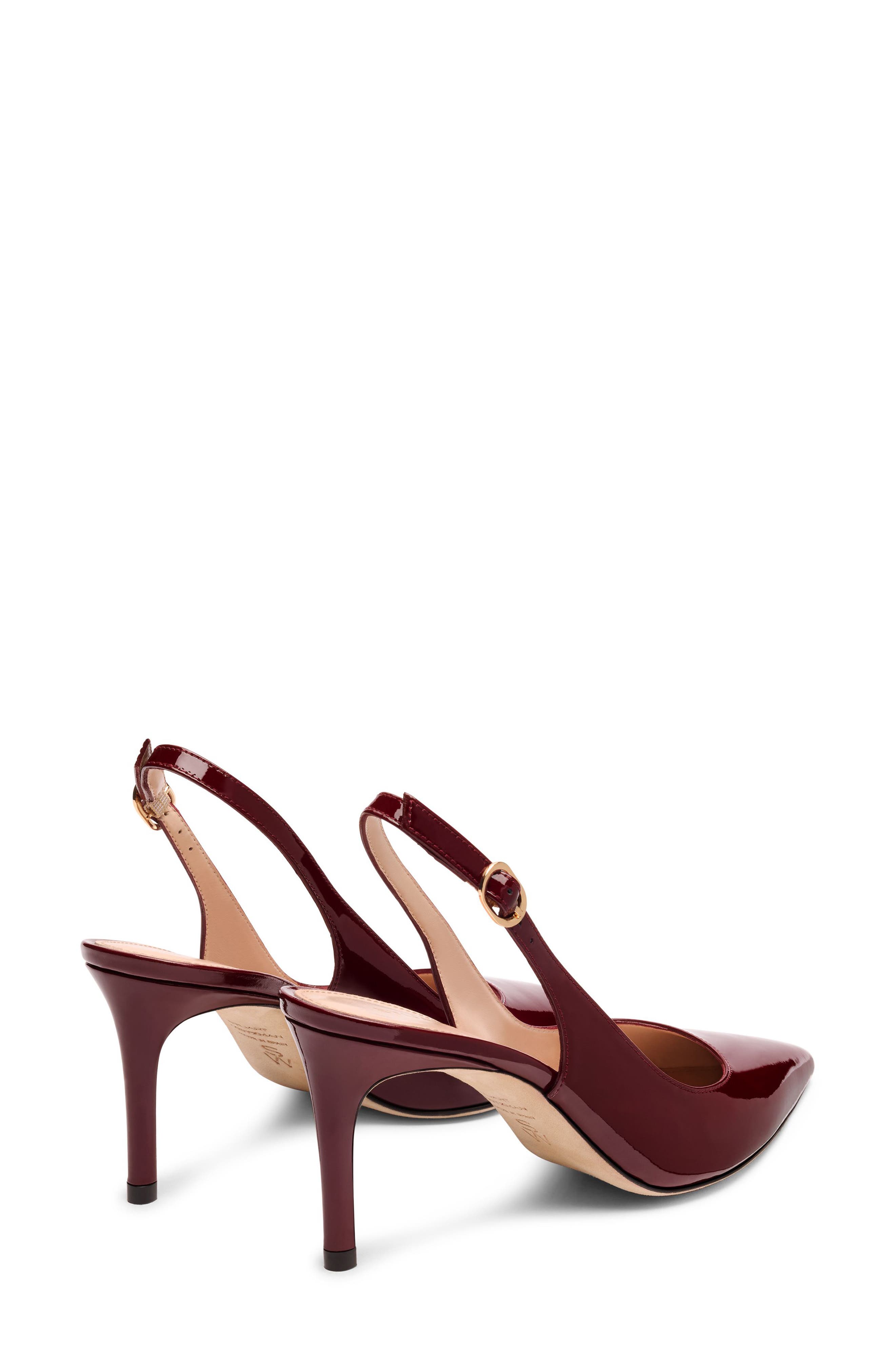 Stuart Power 75 Pointed Toe Slingback Pump, Alternate, color, ROSEWOOD PATENT