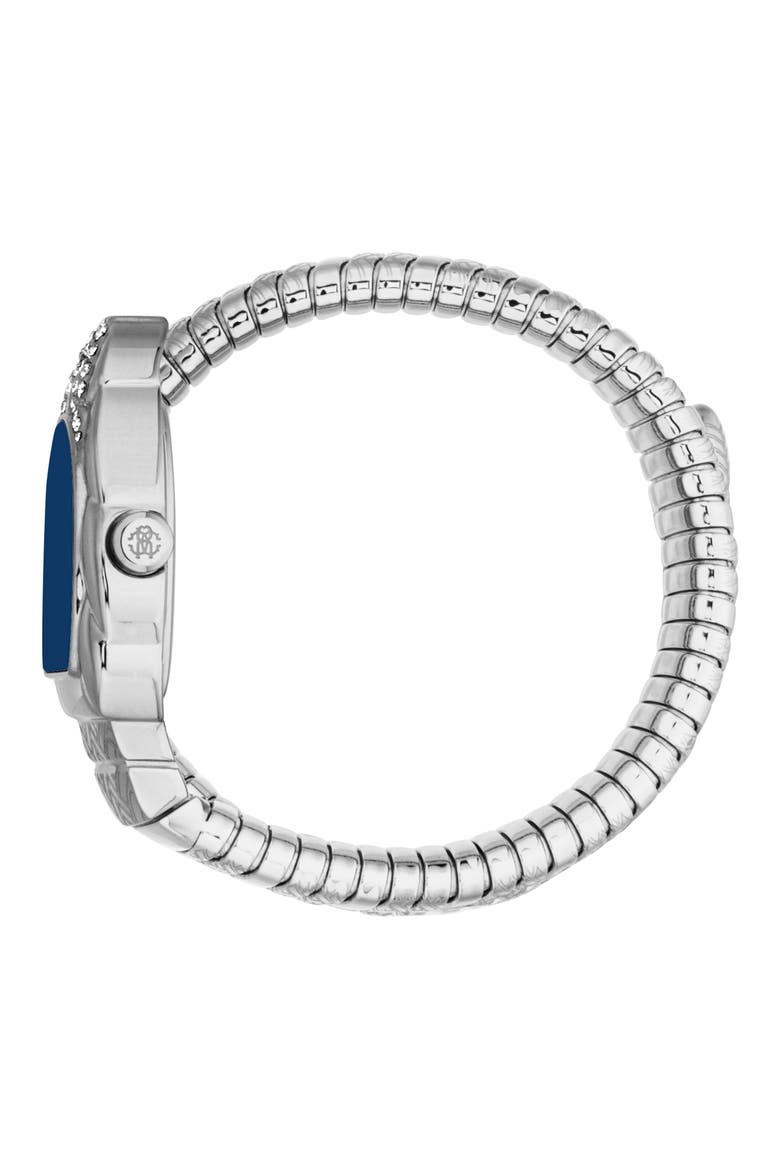 Snake Wraparound Bracelet Watch, 25mm x 30mm, Alternate, color, SILVER/ BLUE