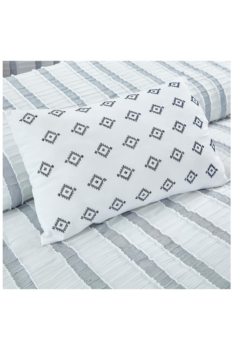 Jacquard Microfiber 5-Piece Comforter Set, Alternate, color, WHITE