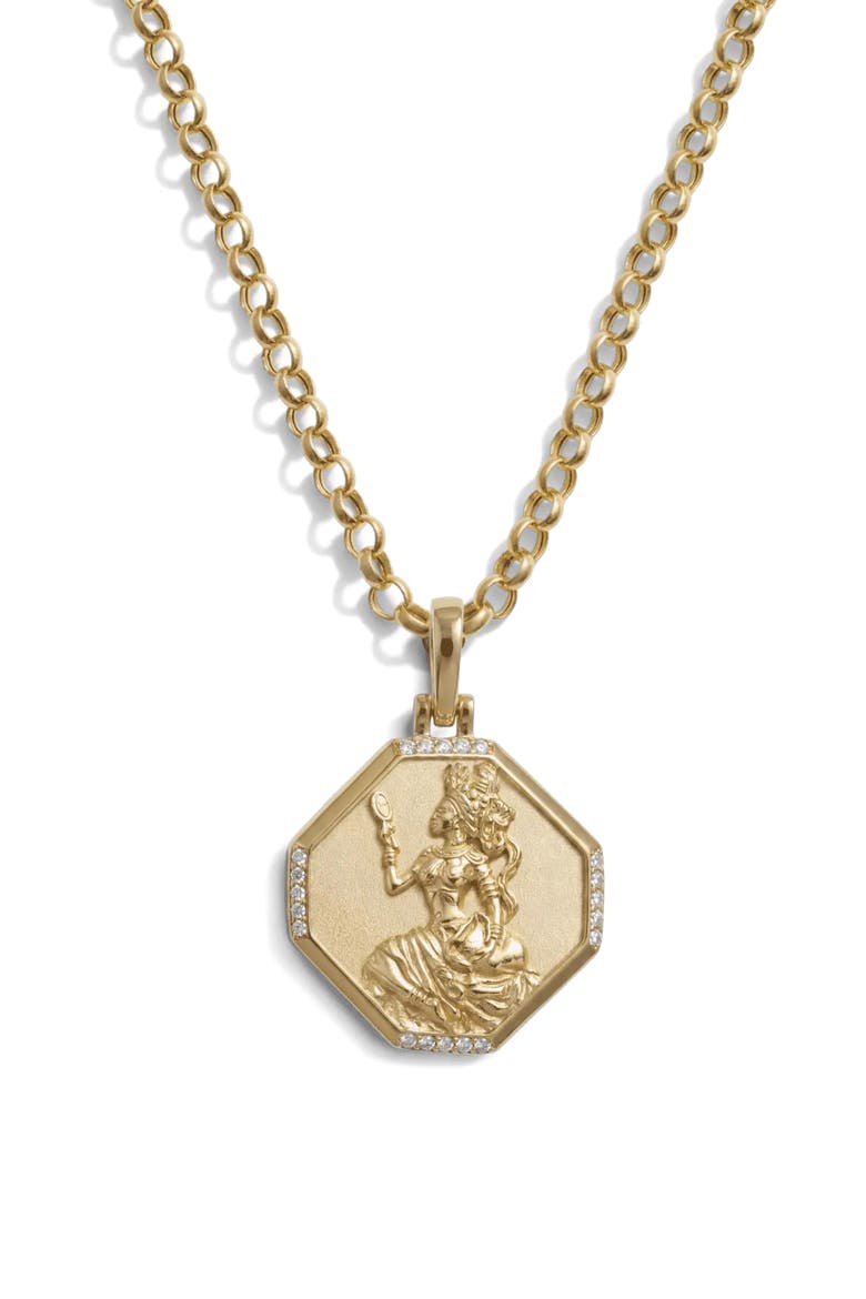 Spellbound Oshun Goddess Necklace, Main, color, METALLIC GOLD