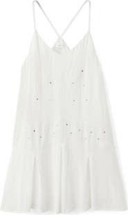MANGO TEEN Embroidered Mirror Mini Sundress