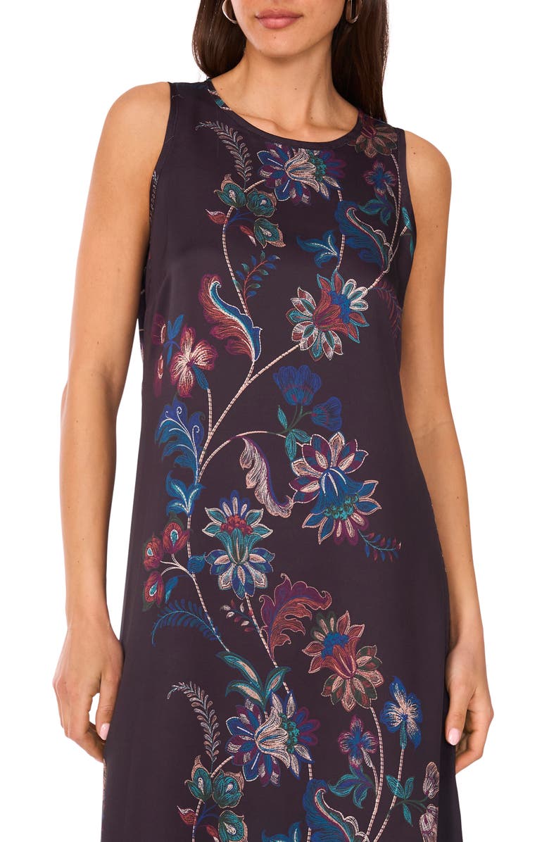 Vince Camuto Print Sleeveless Maxi Dress, Alternate, color, Purple Dusk