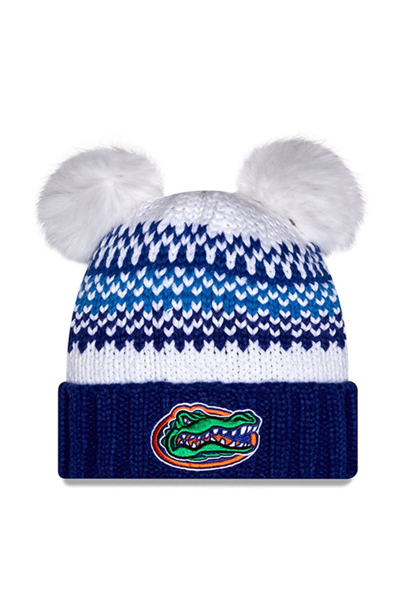 New Era Women
s New Era Royal Florida Gators Double Pom
Print Cuffed Knit Hat, Main, color, Royal