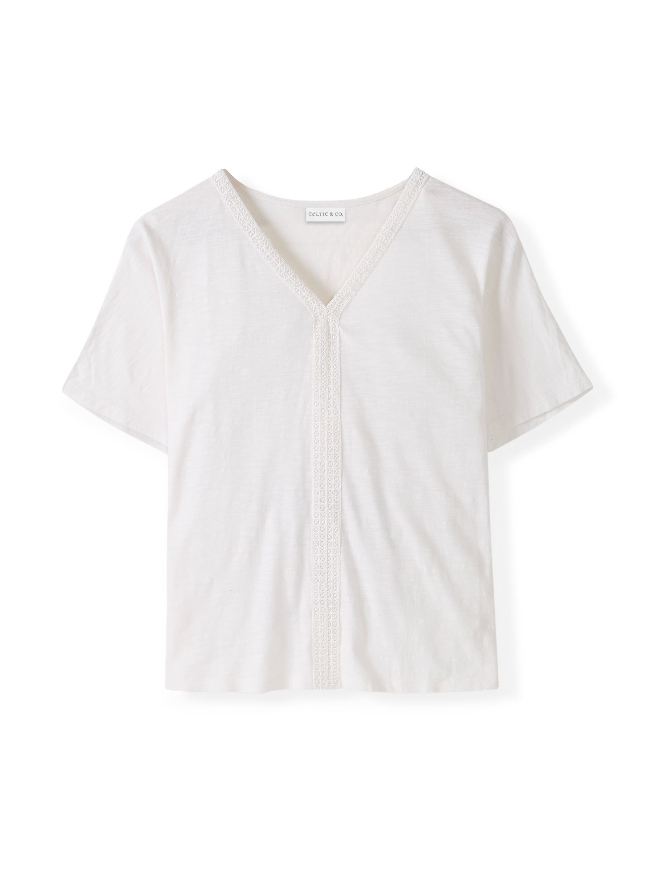 Slub Jersey V-Neck Trim Top - image 2