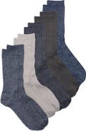 NORDSTROM RACK Assorted 5-Pack Marl Rib Crew Socks