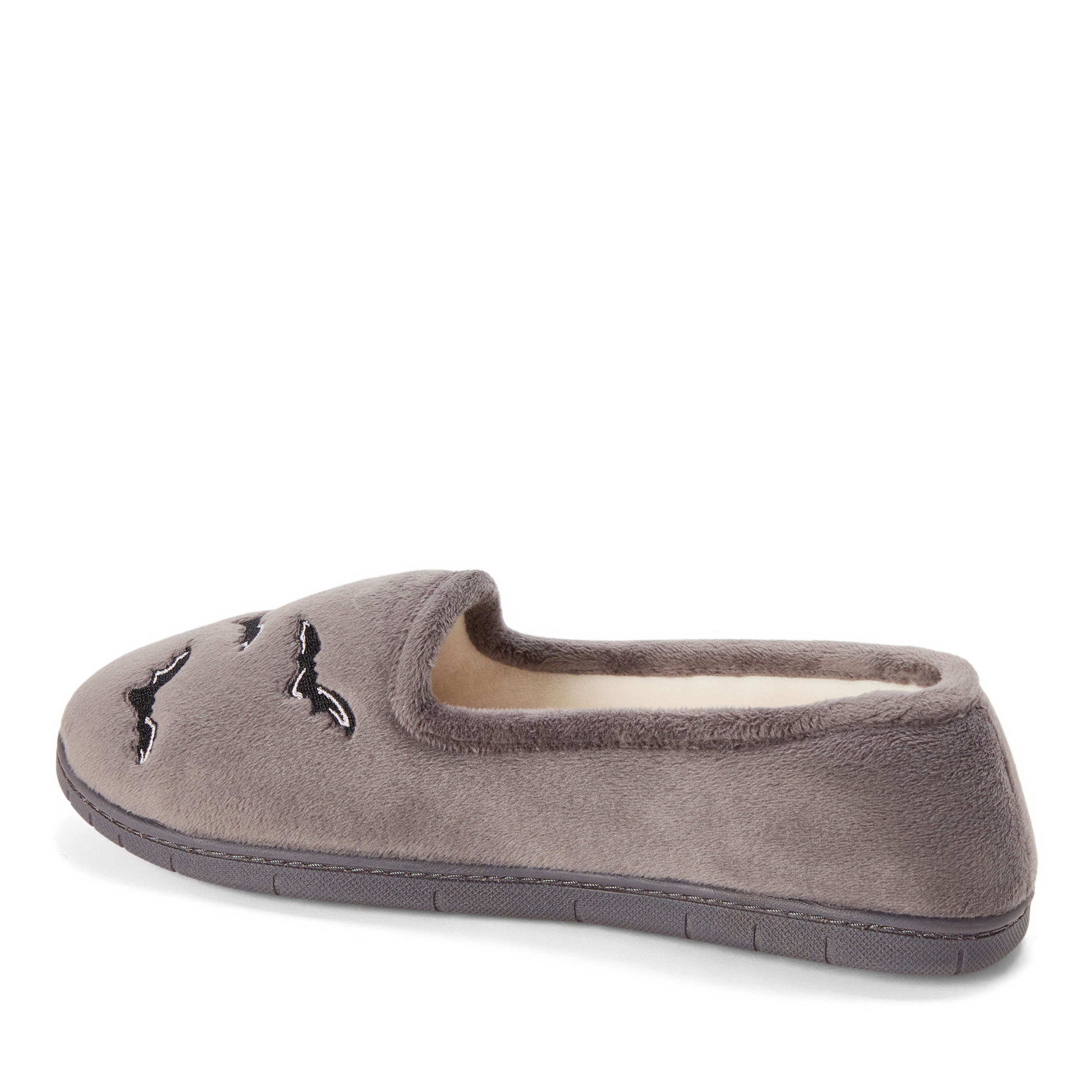Halloween Velour Closed Back Slippers, Alternate, color, PAVEMENT