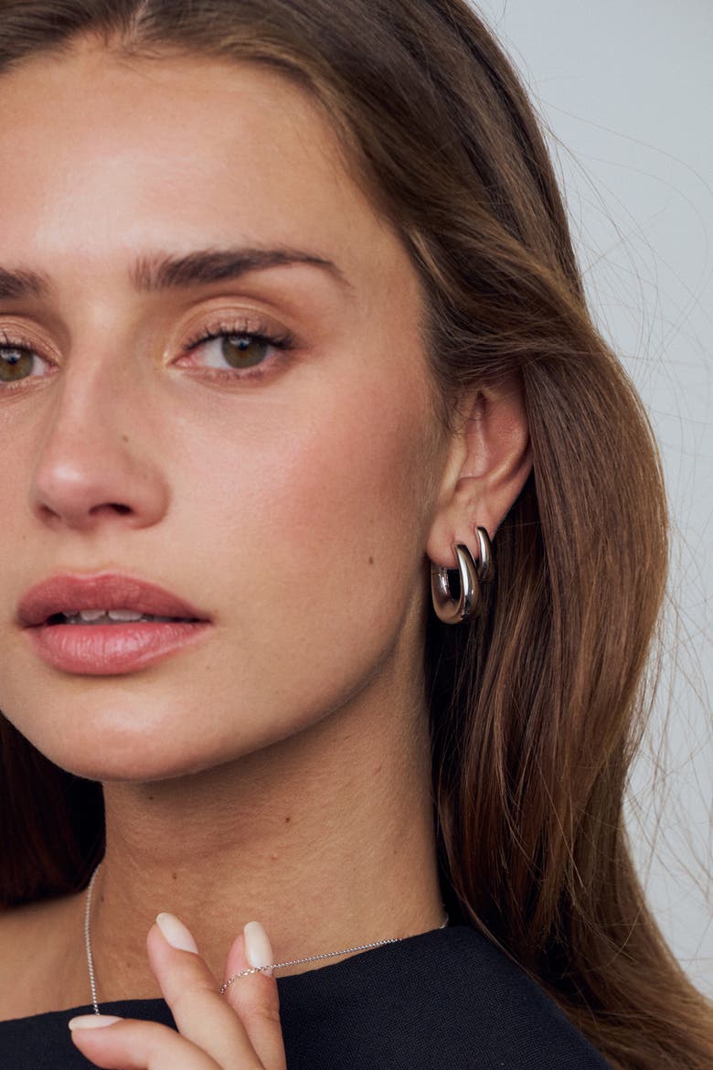 Earrings Borsa Pianura, Alternate, color, 925 Sterling Silver