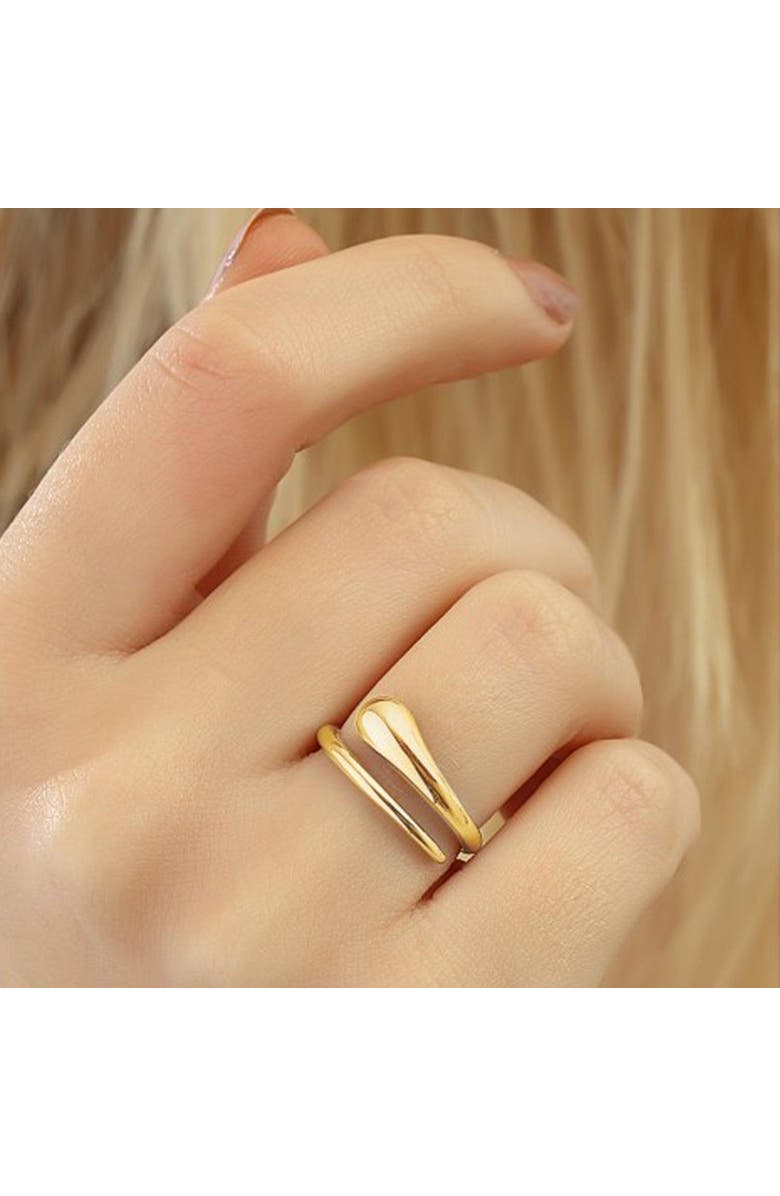 Spero London Signature Sterling Silver Stacking Snake Ring, Alternate, color, Gold