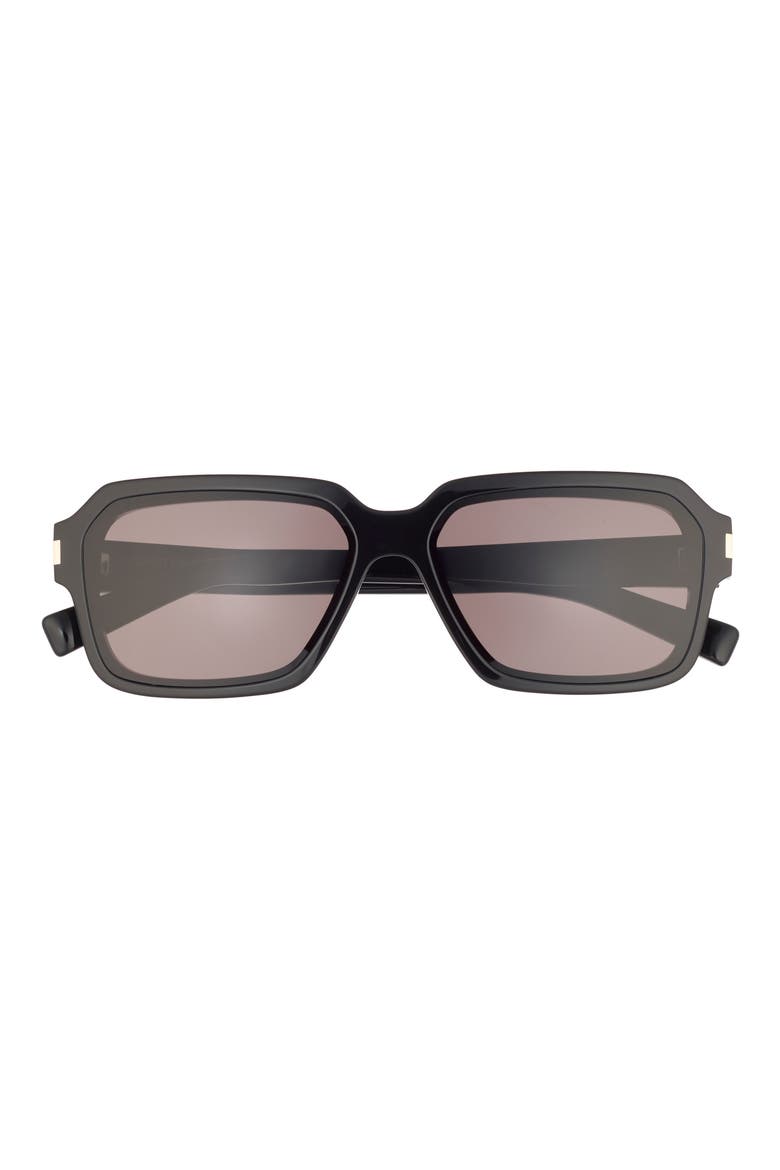 59mm Rectangular Sunglasses, Main, color, BLACK BLACK GREY