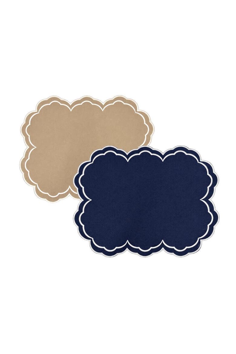 Double sided Cloud Placemat, Main, color, Navy/Beige