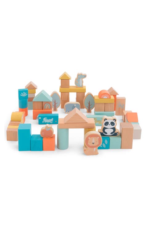 Wooden Building Block Playset