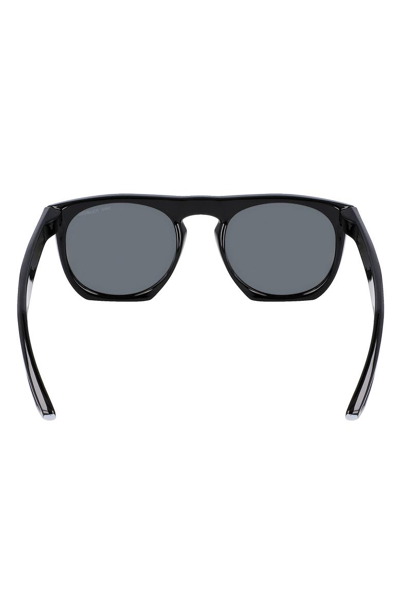 Nike Flatspot XXII 52mm Polarized Geometric Sunglasses, Alternate, color, Black/ Polar Grey
