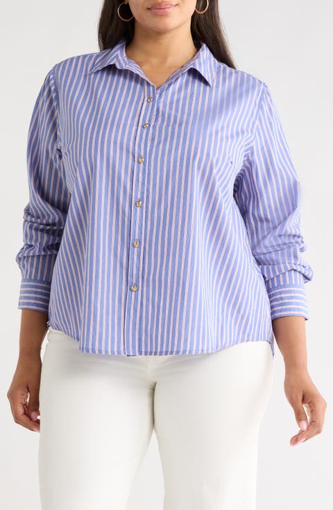 Bentley Stripe Cotton Button-Up Shirt