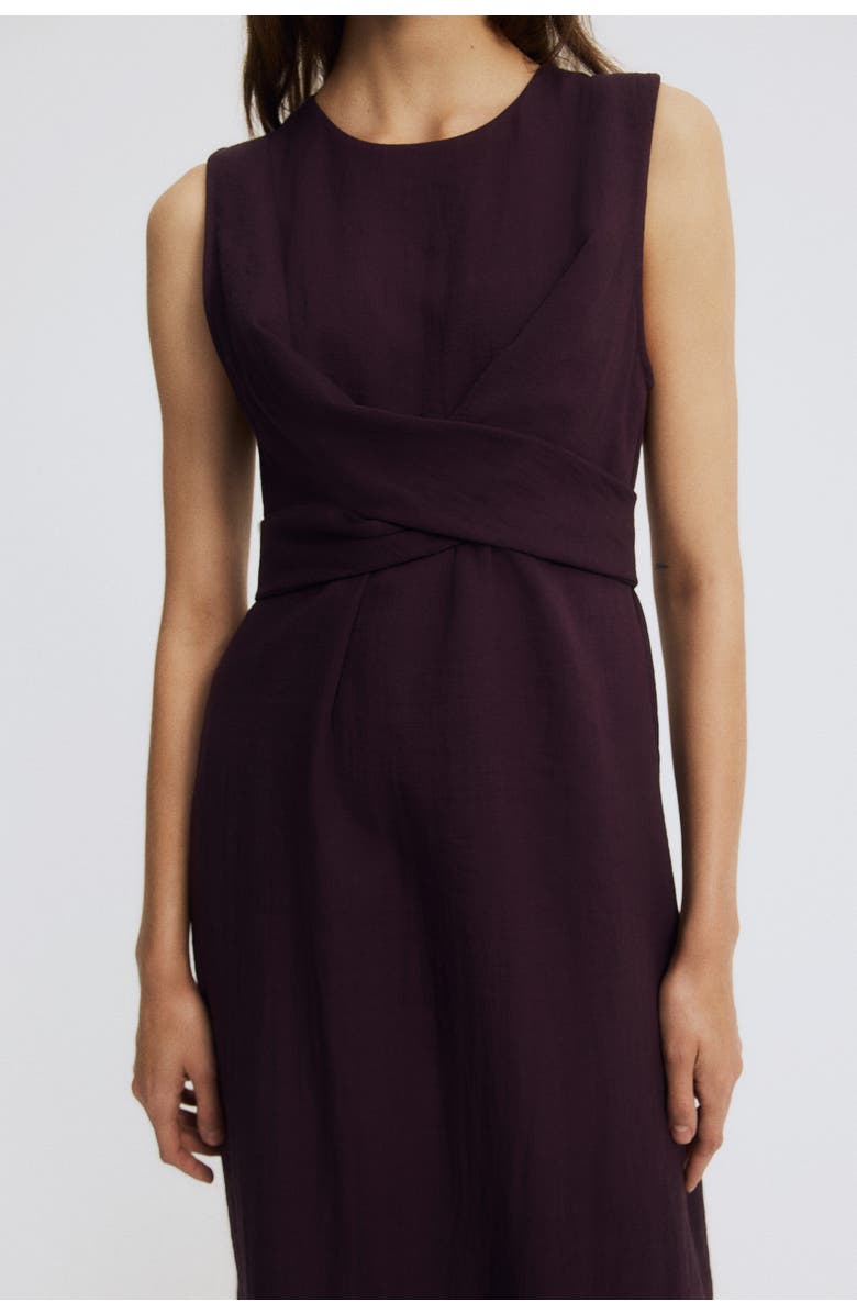 H&M Mama nursing dress with ties at back, Alternate, color, Dark Plum Purple