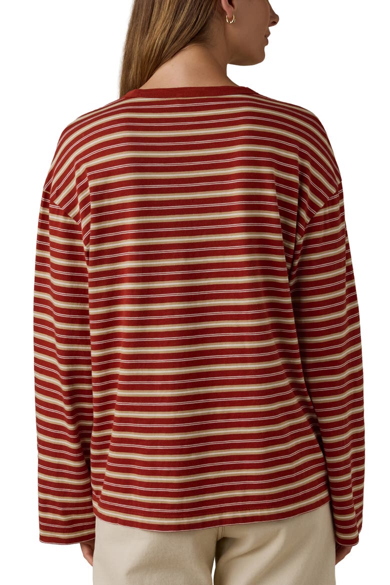 Stripe Sunwashed Organic Cotton Top, Alternate, color, REDWOOD STRIPE