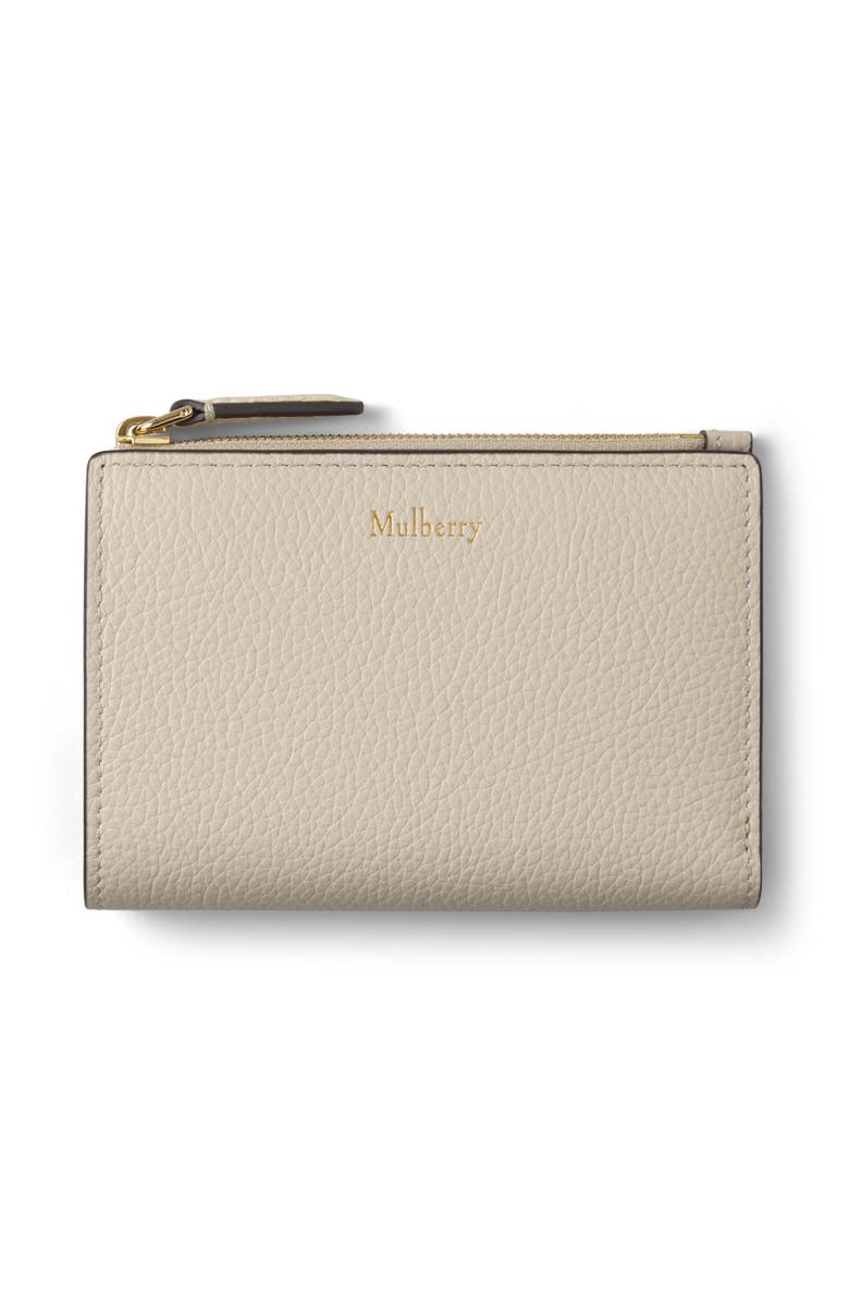 Mulberry Continental Bifold Zipped Wallet, Main, color, Chalk