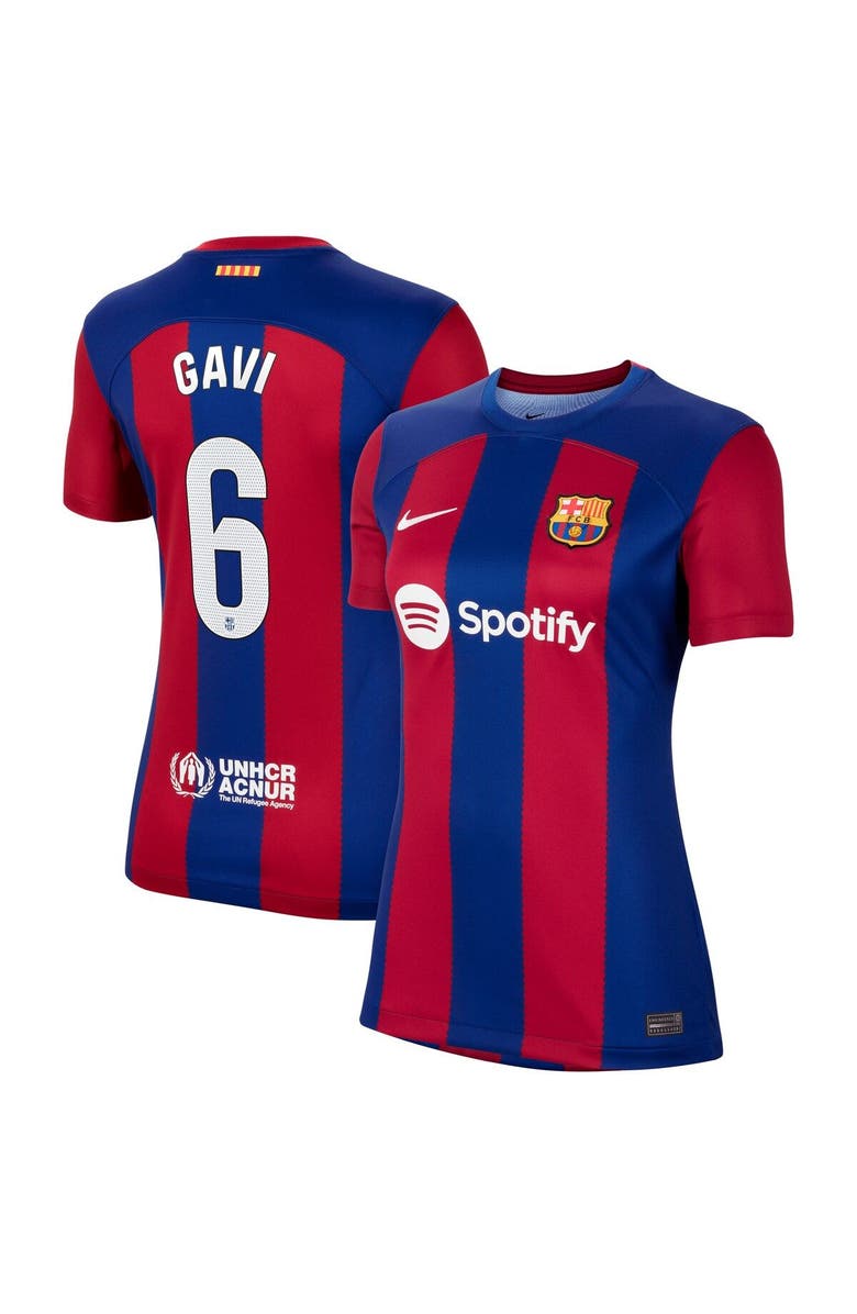 Nike Women's Nike Gavi Royal Barcelona 2023/24 Home Stadium Replica Player Jersey, Main, color, 