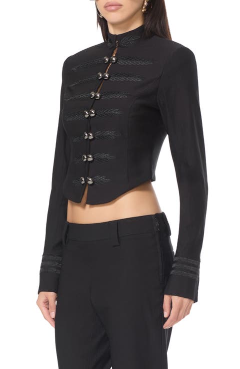 Gracyn Crop Fitted Band Jacket