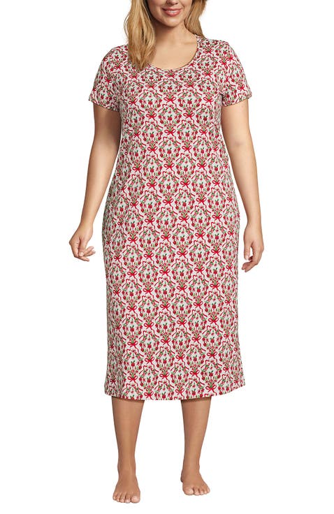 Cotton Short Sleeve Midcalf Nightgown