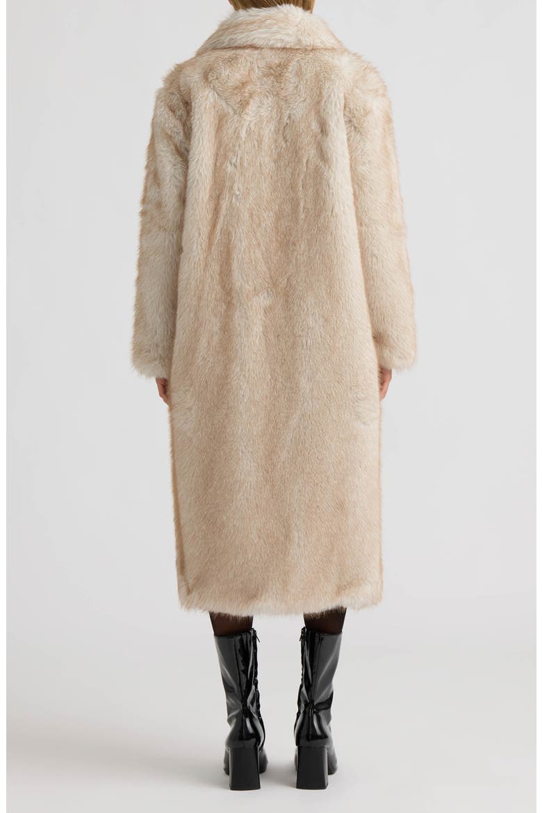 Faux Fur Coat, Alternate, color, SAND