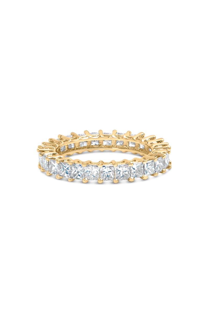 Haus of Brilliance 14K Yellow Gold 3.0 Cttw Shared Prong-Set Princess-cut Diamond Eternity Band Ring, Main, color, Yellow