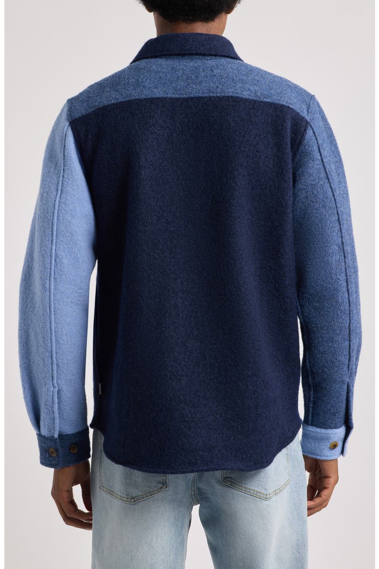 Wool Colorblocked Overshirt, Alternate, color, DARK NAVY BLUE
