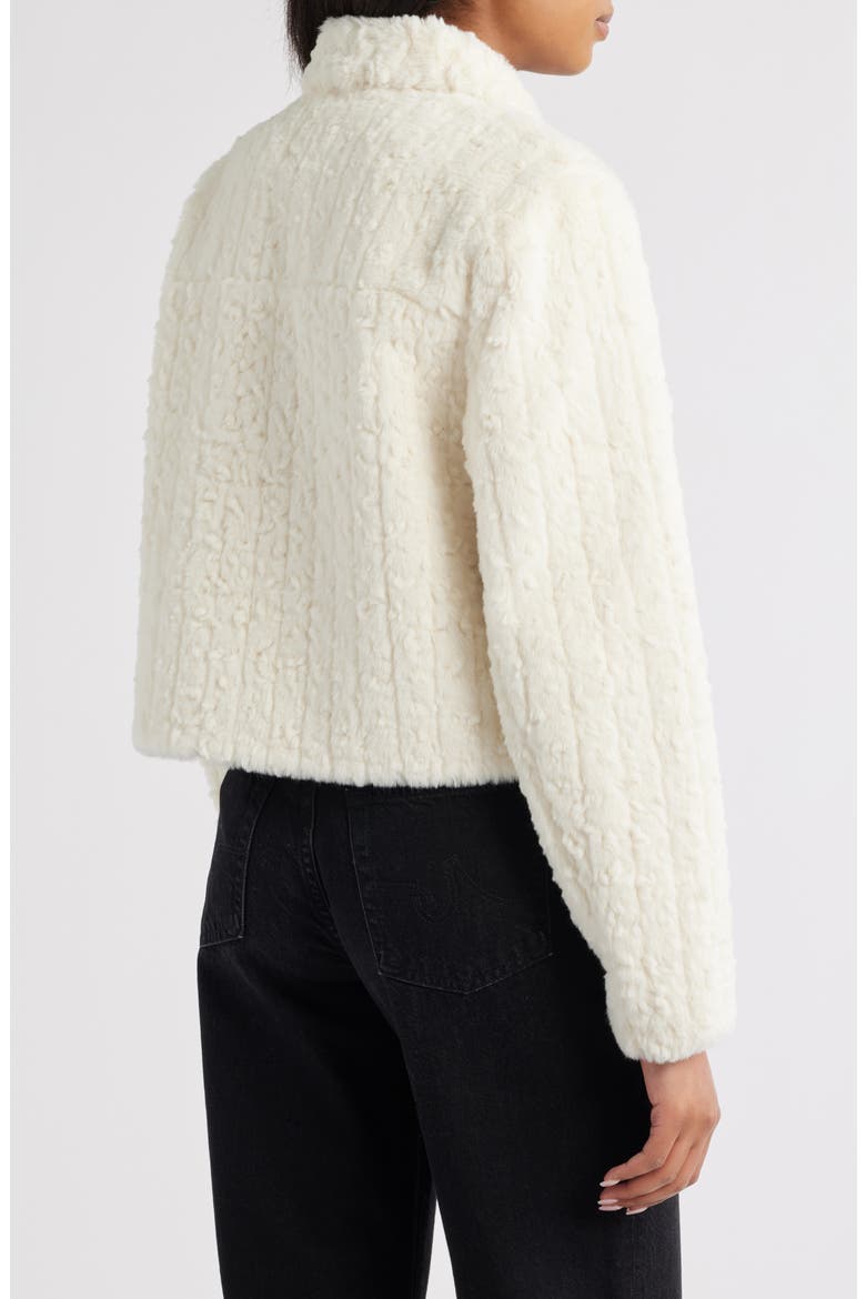 Faux Shearling Crop Jacket, Alternate, color, CREAM