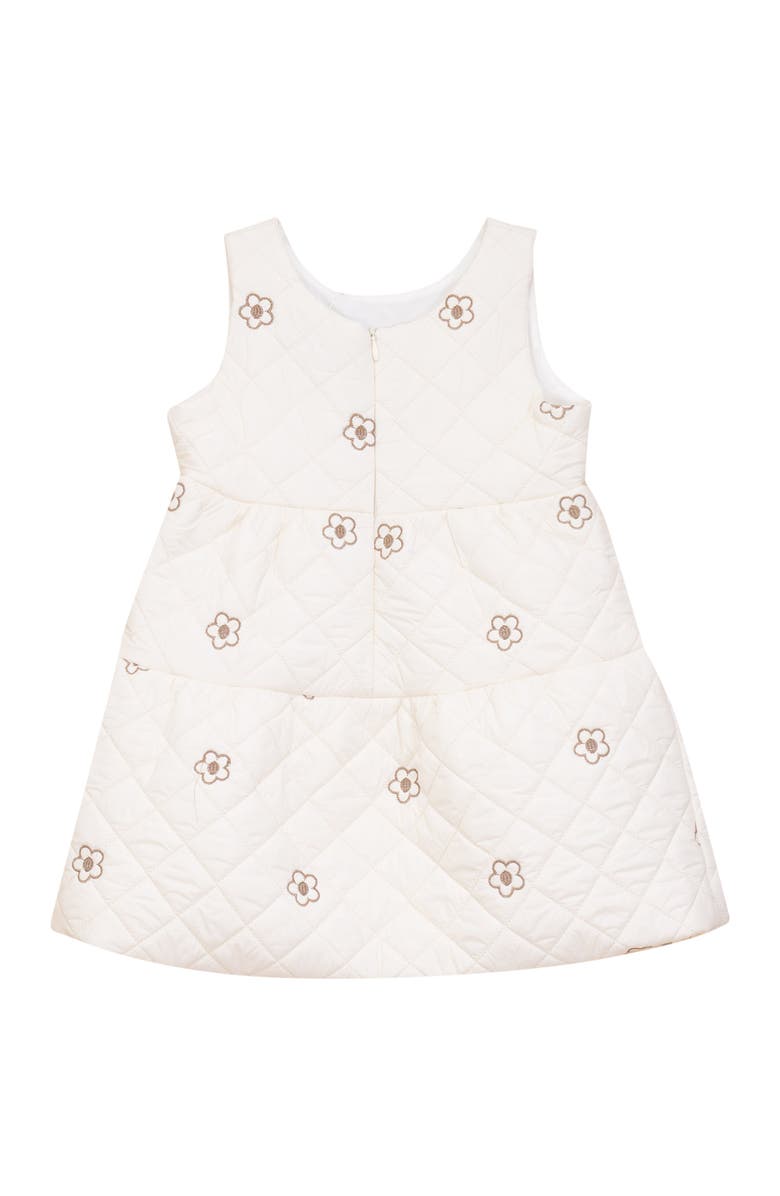 Space Grey Back Zipper Quilted Printed Jumper, Main, color, Cream