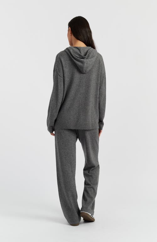 Chinti & Parker Wool Cashmere Blend Relaxed Hoodie Sweater In Gray