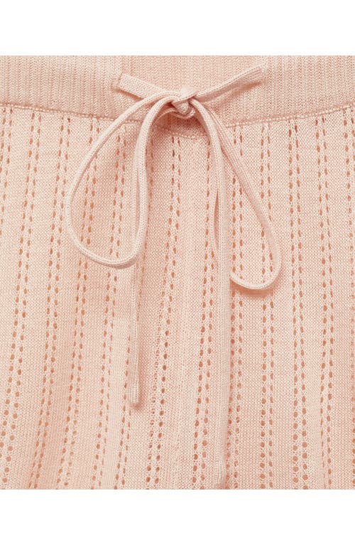 Mango Pointelle Pajama Shorts In Pink