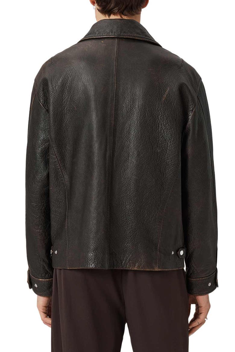 Starday Leather Jacket, Alternate, color, VINTAGE BLACK