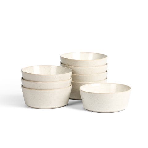 Claire Stoneware 8-Piece Bowl Set