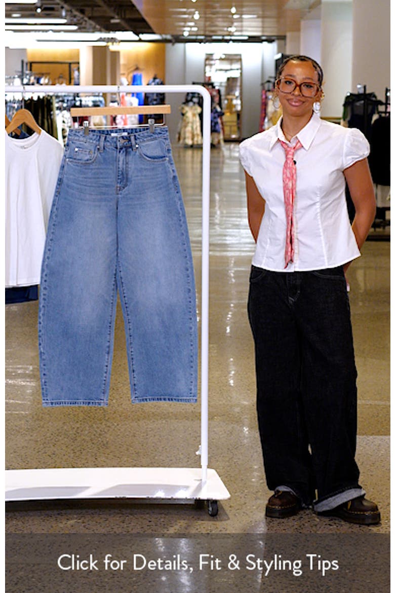 High Waist Ankle Barrel Jeans video