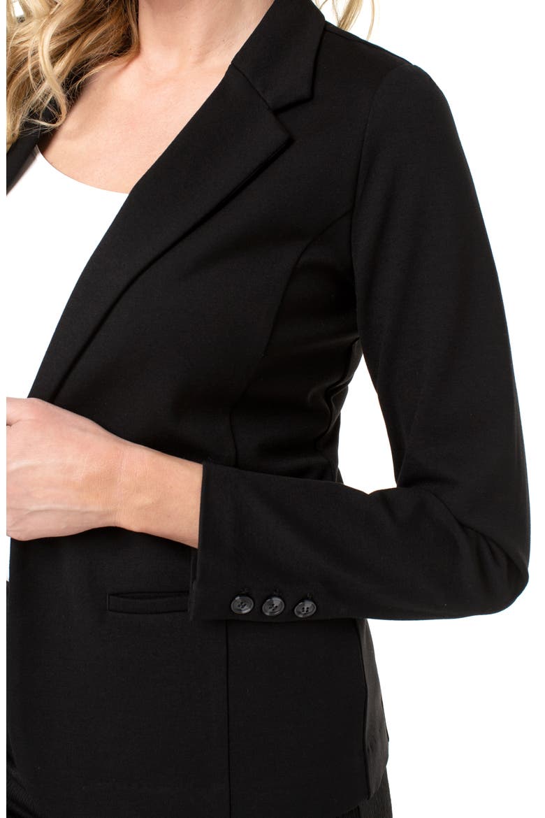 Fitted Knit Blazer, Alternate, color, BLACK