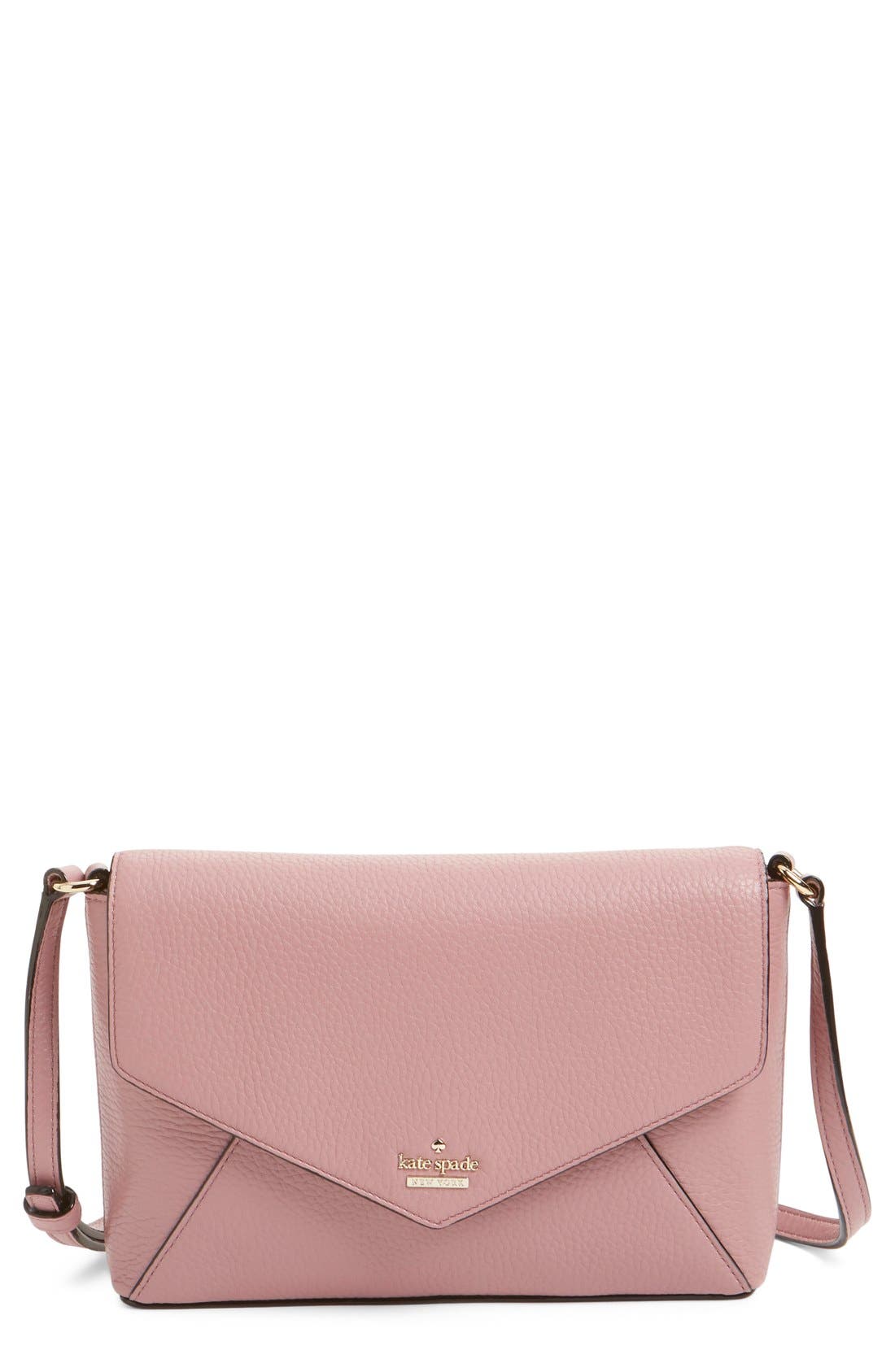 Kate Spade New York 'spencer court - large monday' leather envelope crossbody bag, Main, color, 