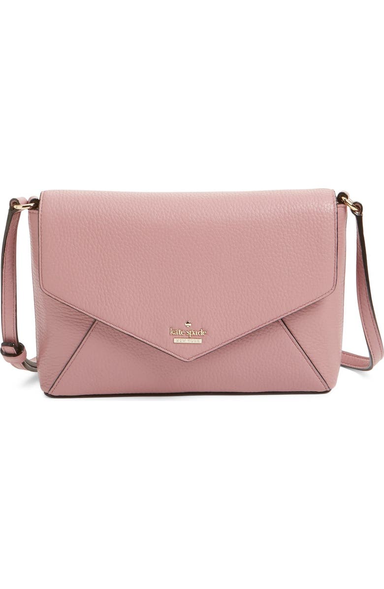 Kate Spade New York 'spencer court - large monday' leather envelope crossbody bag, Main, color,