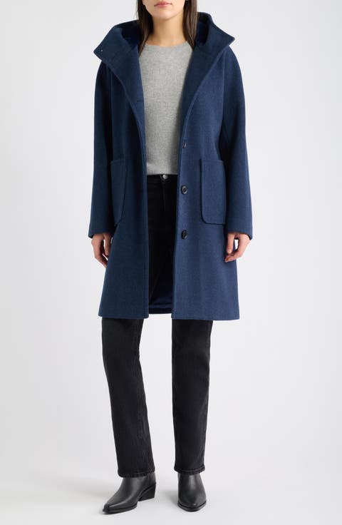 Faux Fur Hood Car Coat