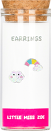 Little Miss Zoe Kids' Sterling Silver Rainbow Cloud Stud Earrings in Gift Bottle