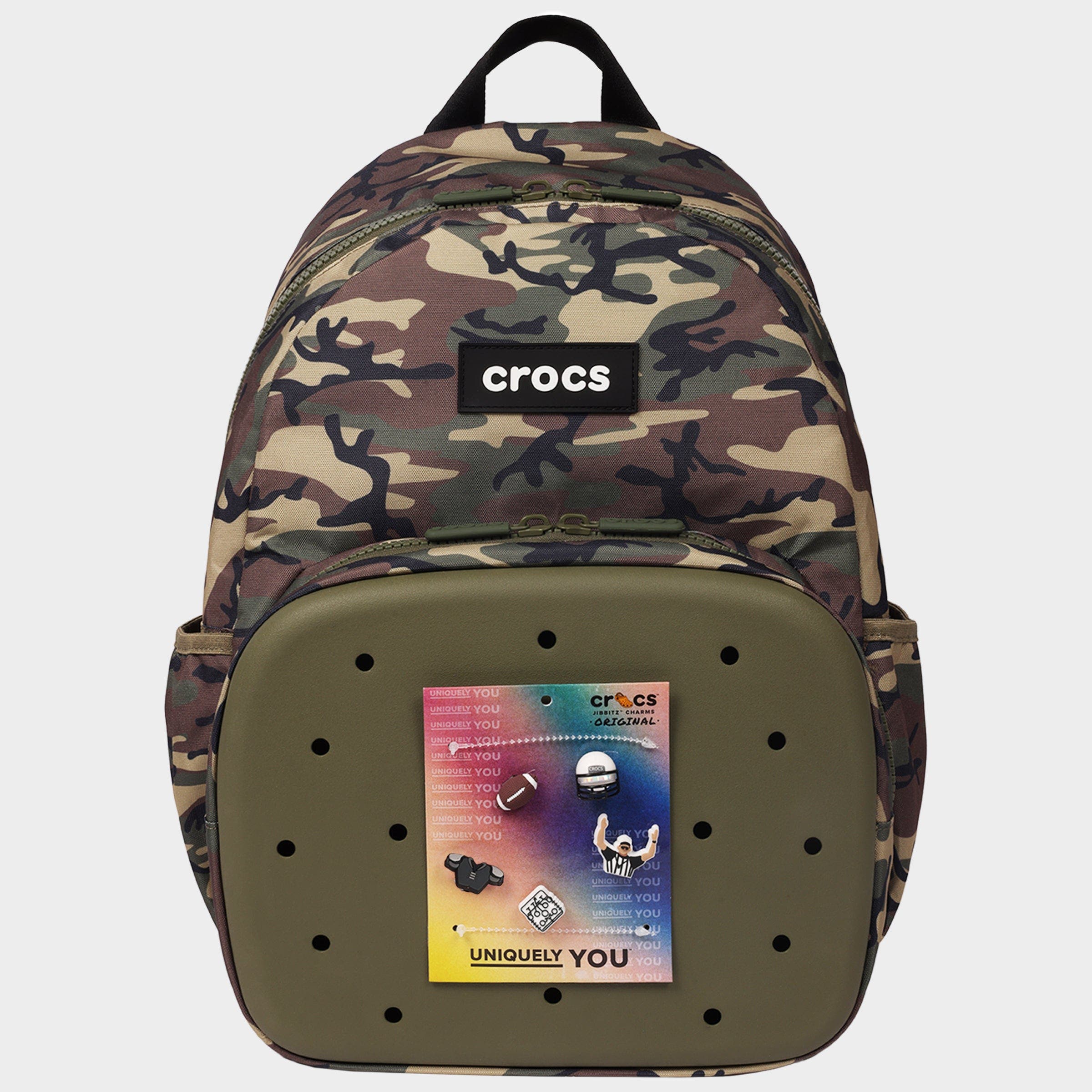 Back to School Backpack with EVA Front Pocket  Customizable Jibbitz Backpack Camo, Main, color, CAMO