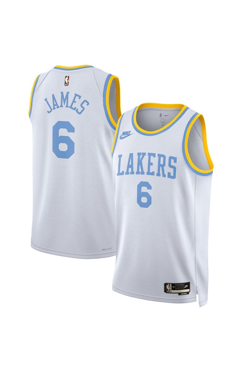 Nike Men's Nike LeBron James White Los Angeles Lakers Swingman Jersey - Classic Edition, Alternate, color,
