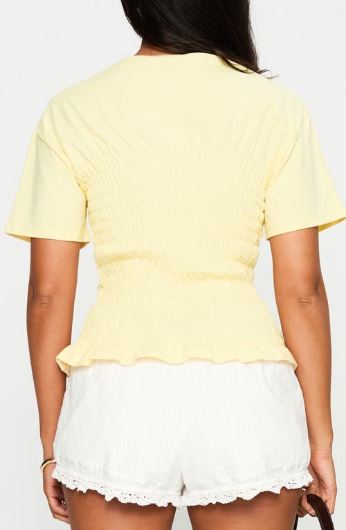 Princess Polly Maybe Tomorrow Smocked Top In Yellow