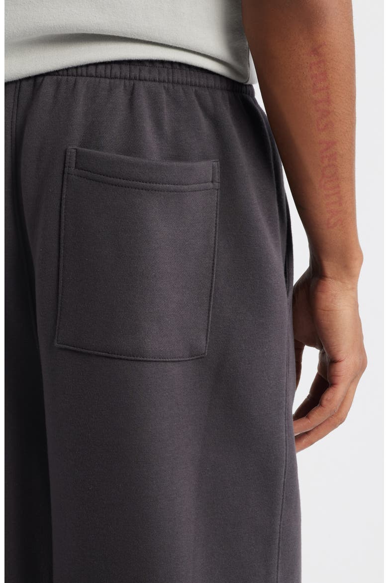 Straight Leg Fleece Sweatpants, Alternate, color, BLACK FADED