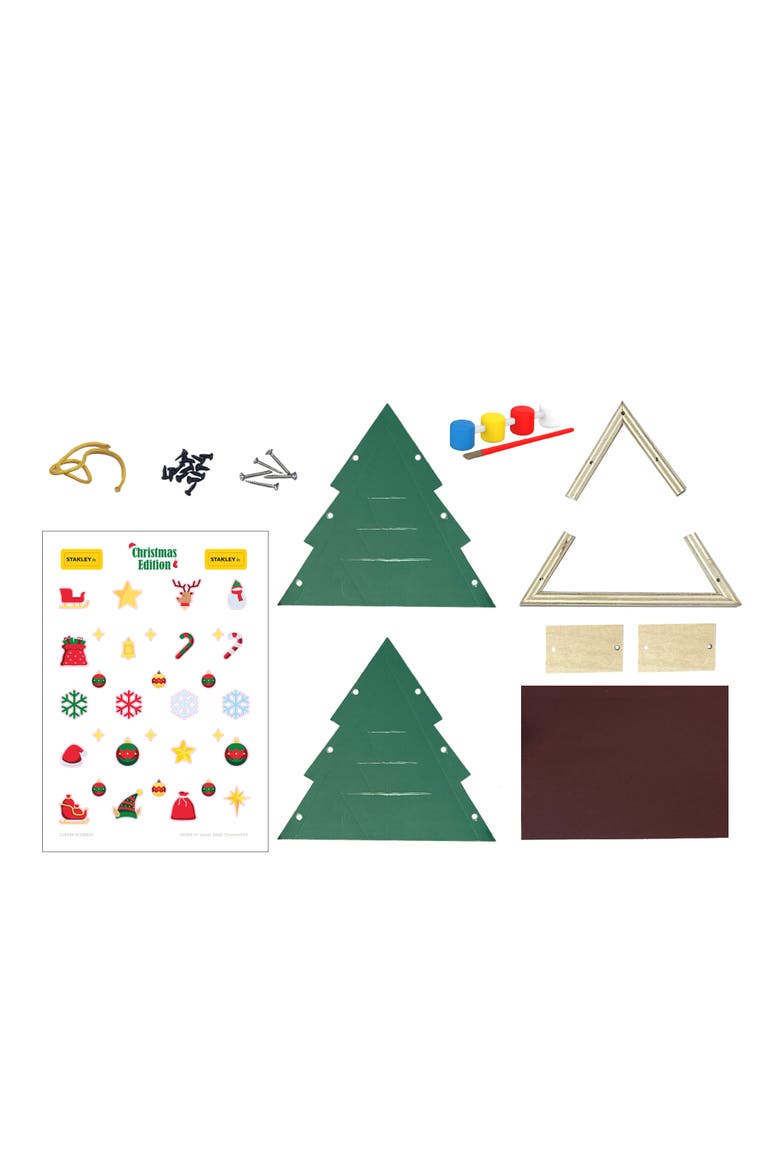 Easy Build Christmas Tree Ornament Kit, Holiday Gift Christmas Edition, Alternate, color, Multi color