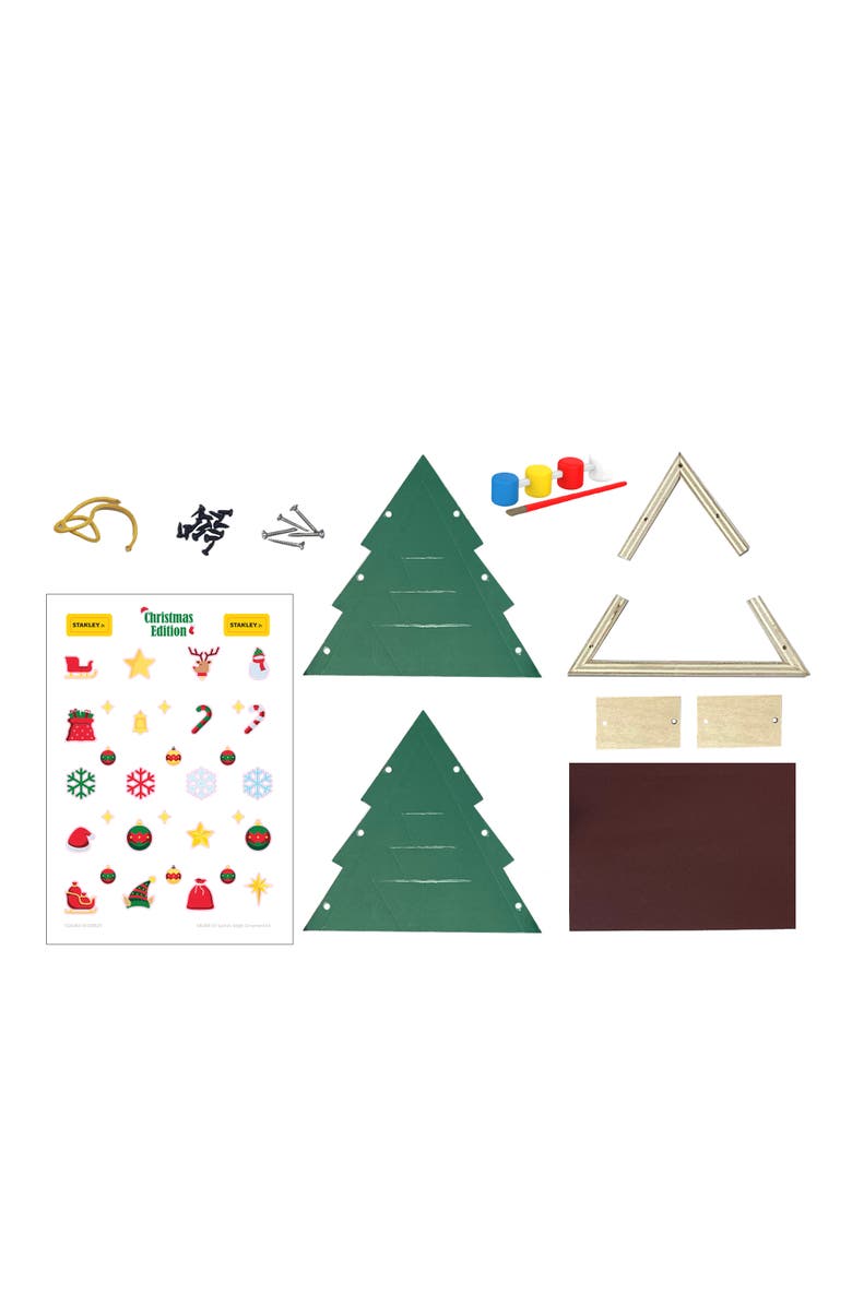 Stanley Jr. Easy Build Christmas Tree Ornament Kit, Holiday Gift Christmas Edition, Alternate, color, Multi Color
