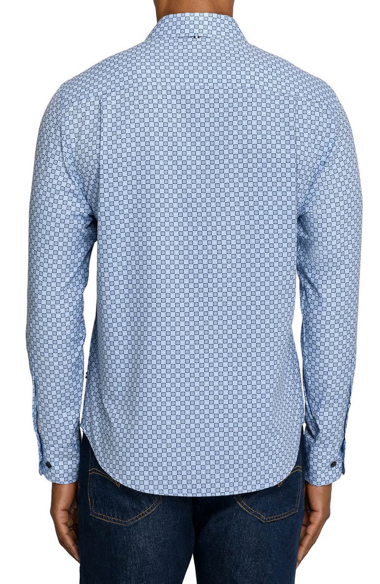 Brooklyn Brigade Courtyard Mosiac Long Sleeve Performance Shirt, Alternate, color, Navy/Blue