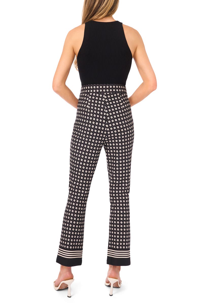 Ted Baker Heidi Geo & Border Print Knit Pants, Alternate, color, Rich Black