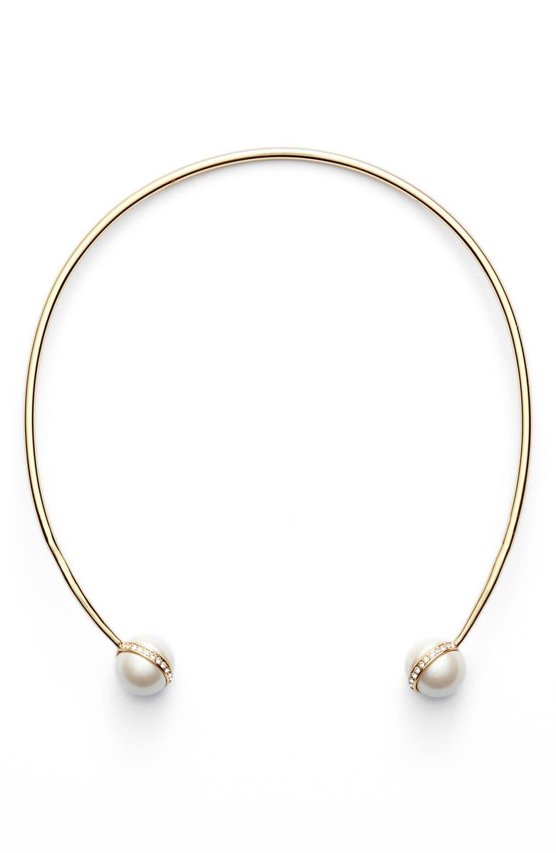 Kate Spade New York 'purely pearl' open collar necklace, Main, color, 
