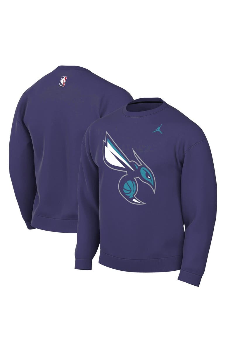 Jordan Brand Men's Jordan Brand Purple Charlotte Hornets Statement Edition Sweatshirt, Main, color, Purple