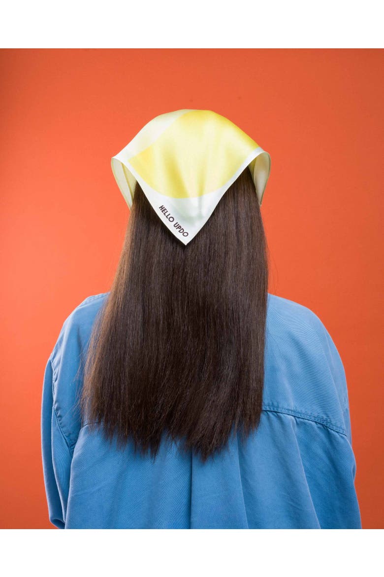 100% Silk Head Scarf, Alternate, color, Yellow