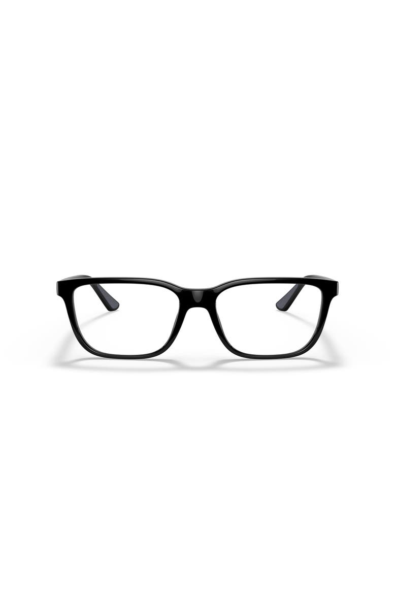 COACH 56mm Rectangle optical glasses, Alternate, color, Black